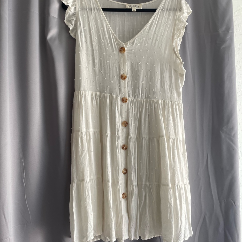 Ditsy white dress